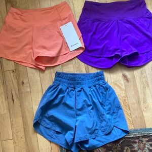 Bundle of 3 pairs of Lululemon shorts size 2